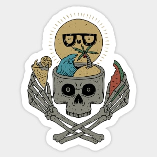 Skull Summer Sticker